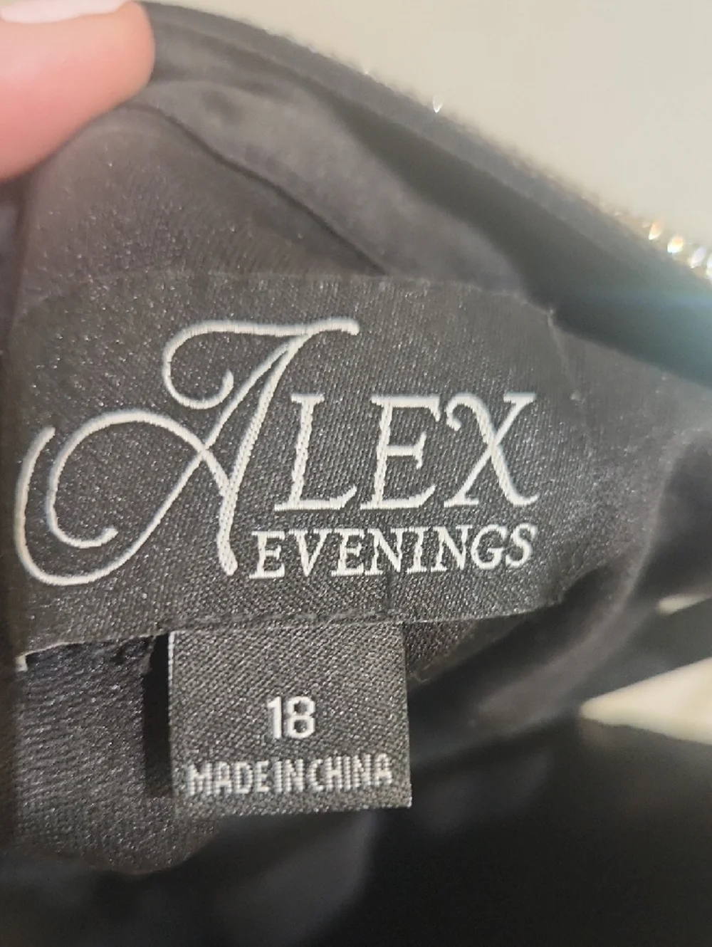 Alex Evenings Black Maxi Dress with Beaded Collar - Picture 6 of 12